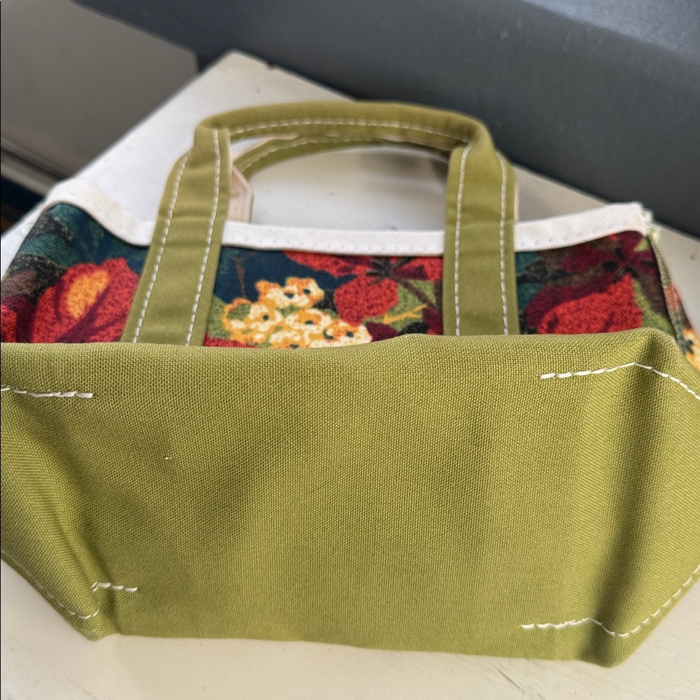 Vtg L.L. Bean Floral Mini Tote - Picture 5 of 5